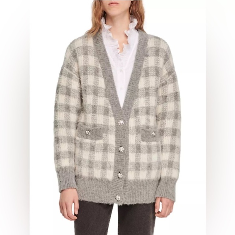 Sandro Ontario Mohair-Blend Cardigan
